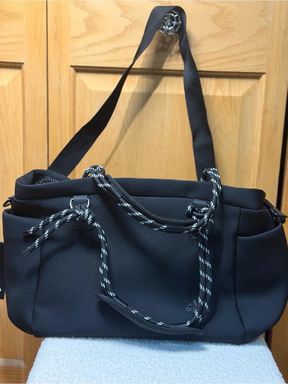 adidas Black Tote with Contrasting Rope Handles